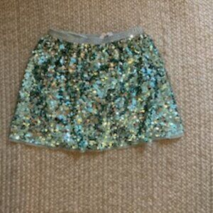 Festive Bright Green H&M Girls Sequin Skirt